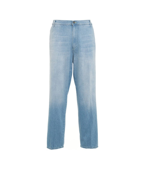 Jeans larghi "John" #blu