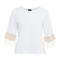 T-shirt with sequin fringes