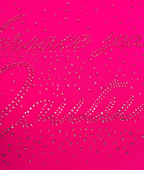 T-shirt con strass #pink