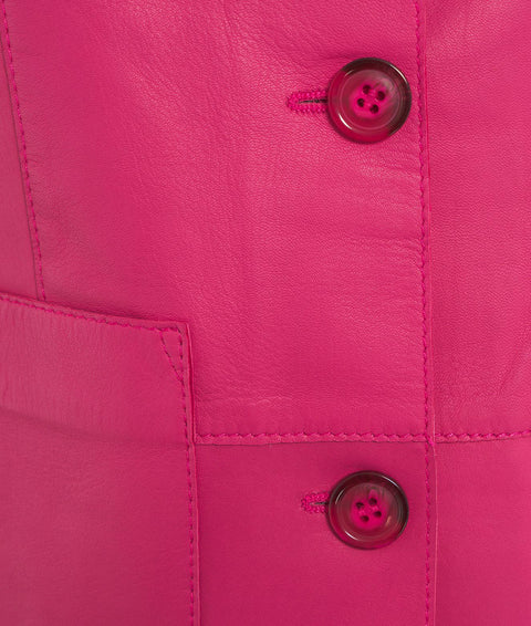 Giacca in pelle #pink