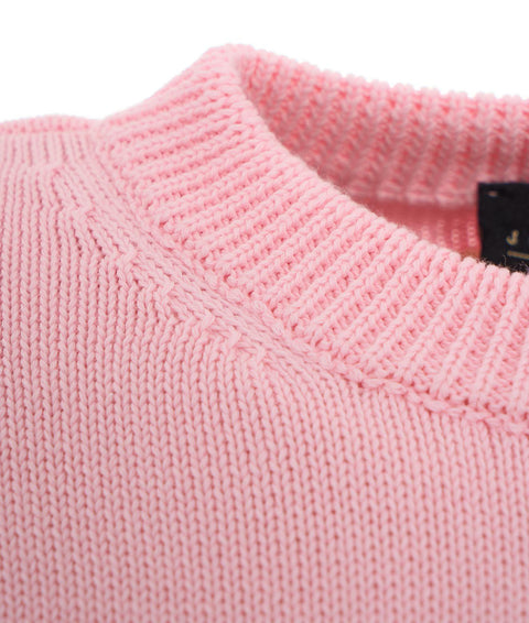 Maglione con logo ricamato #rosa