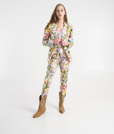 Pantaloni con stampa floreale #multicolore