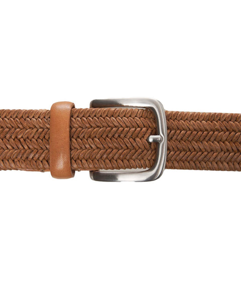 Cintura "Lampranto" intrecciata con fibbia #marrone