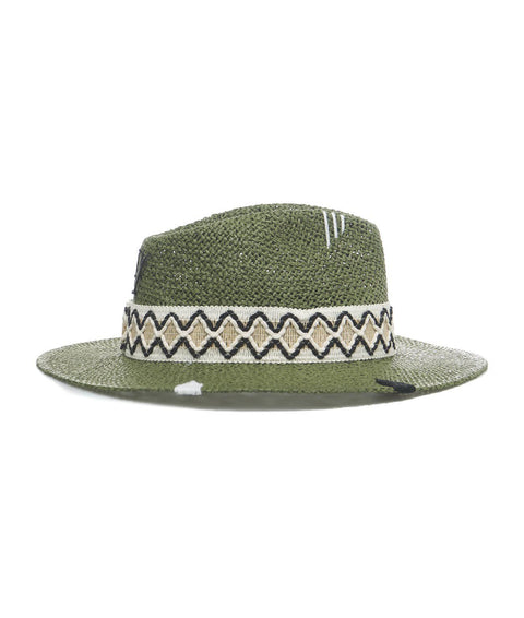 Cappello di paglia "Hey" #verde