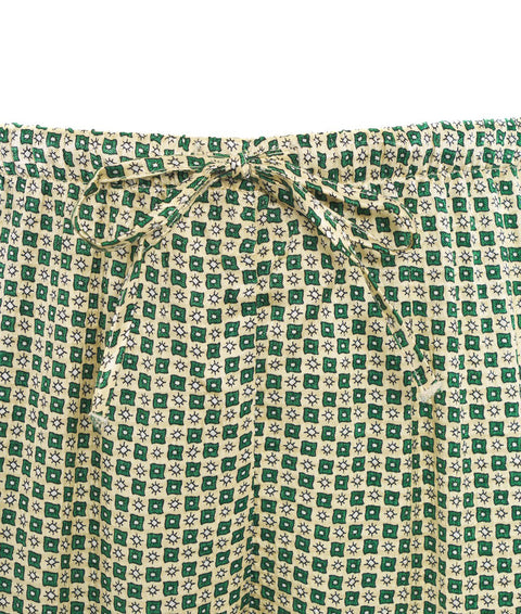 Pantalone "Shan" con stampa geometrica #verde