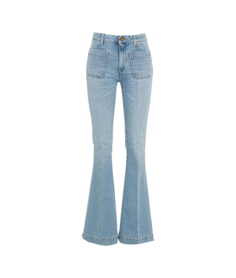 Flared Jeans "Delphine" #blu