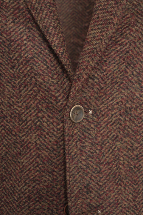 Blazer con motivo a spina di pesce