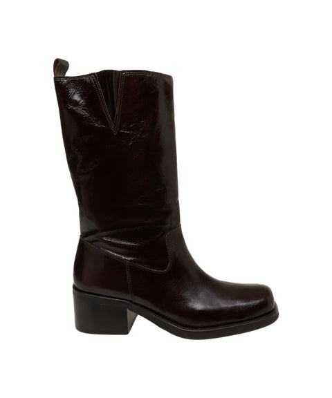 Stivali in pelle liscia