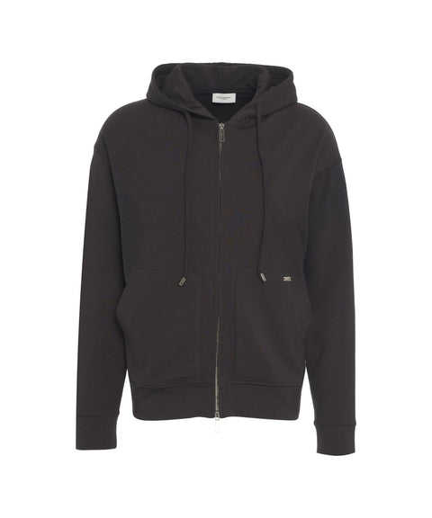 Felpa con cappuccio e zip