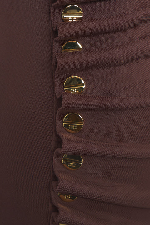 Abito lungo con drappeggio