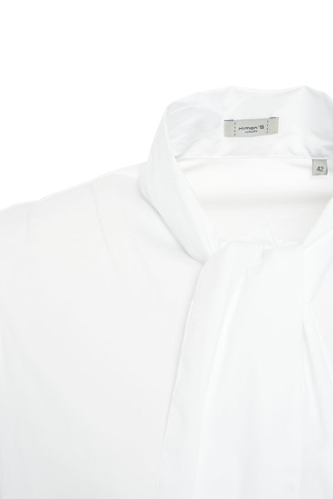 Bluse mit Schleifenkragen