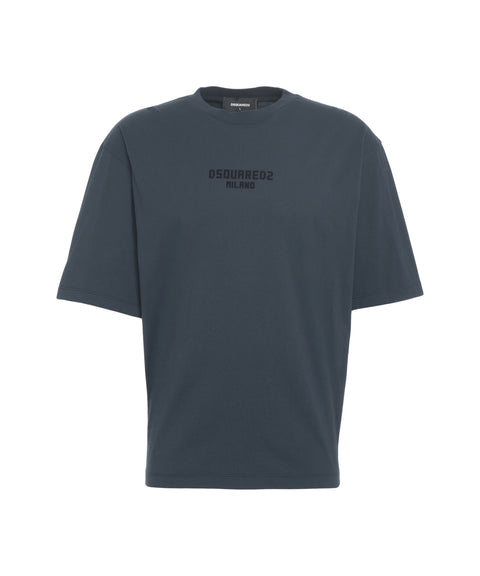 T-shirt oversize con stampa logo