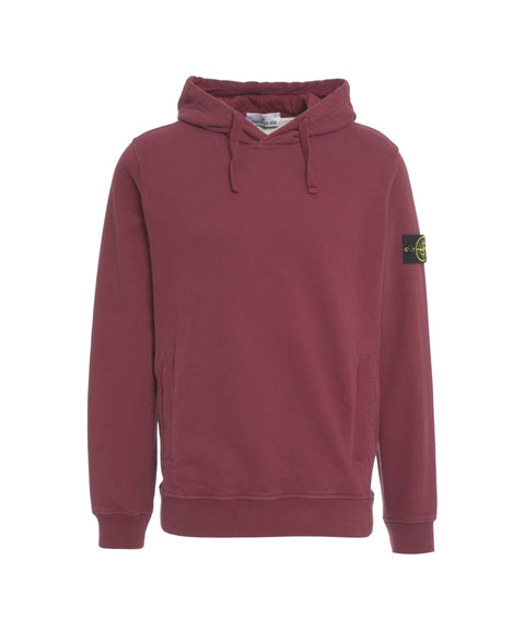 Stone Island Felpa con cappuccio e logo Rosso Uomo –