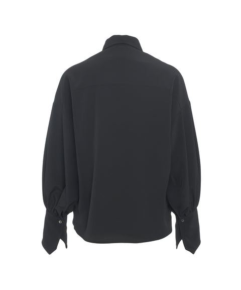 Blouse with button-down collar