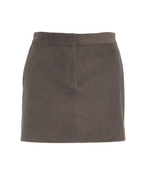 Minigonna in velluto a coste