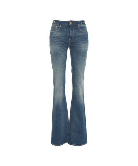 Jeans bootcut con dettagli metallici