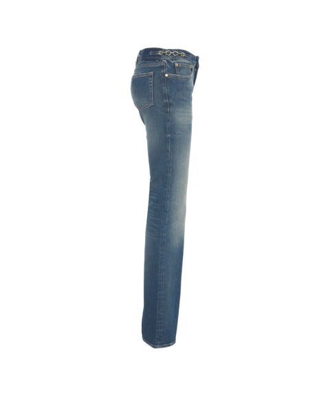 Jeans bootcut con dettagli metallici