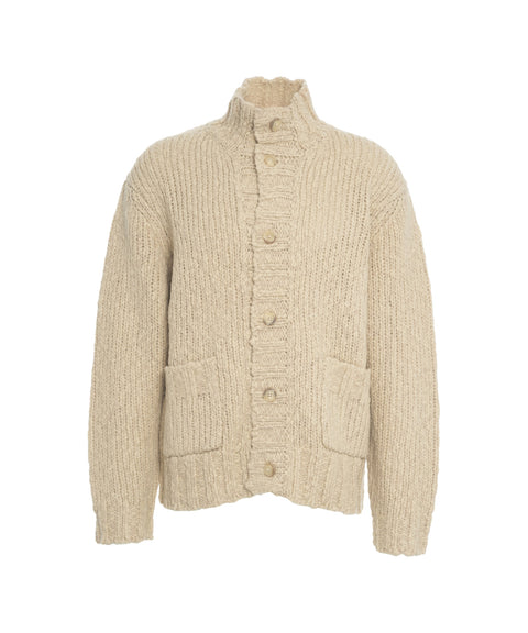 Strickjacke mit Rollkragen