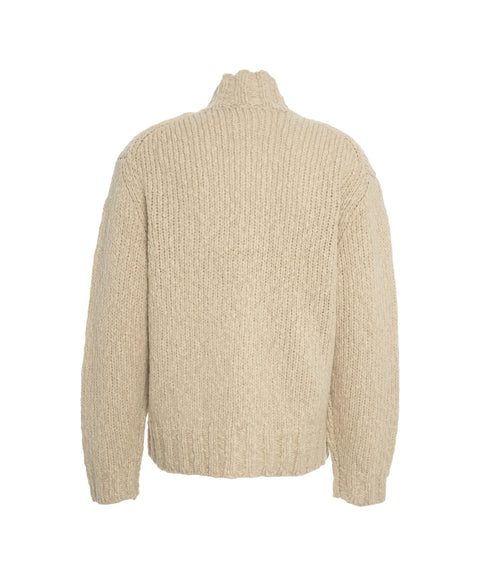 Strickjacke mit Rollkragen