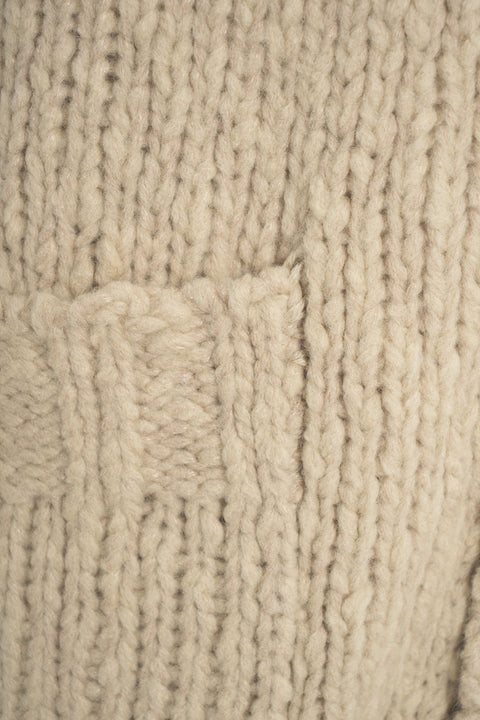 Strickjacke mit Rollkragen