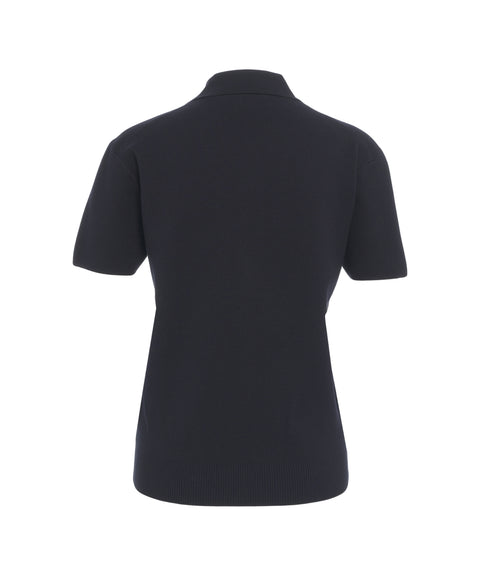 Strick T-Shirt mit Reißverschluss