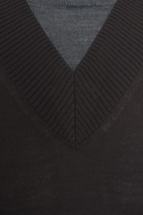 Maglione in maglia con scollo a V