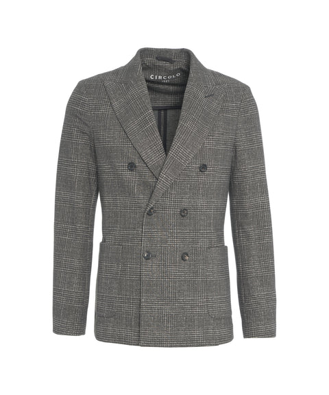 Blazer doppiopetto in glencheck