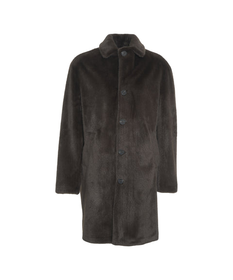 Mantel aus Kunstpelz