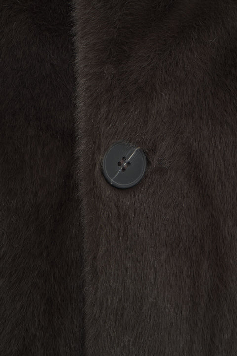 Mantel aus Kunstpelz