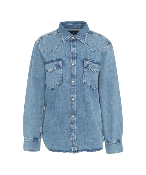 Bluse aus Denim