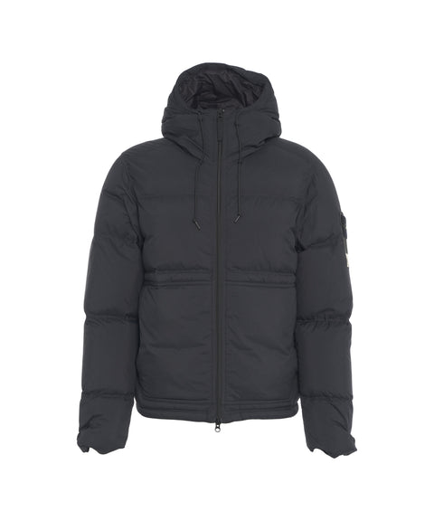 Stone Island Piumino con cappuccio Nero Uomo – - Main Image