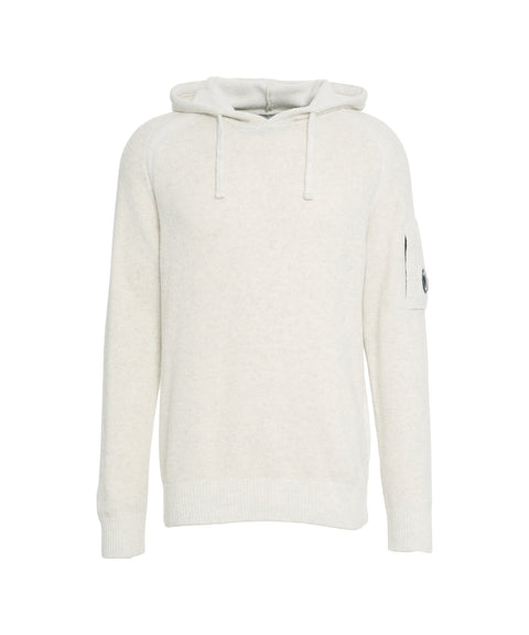 Strickhoodie mit Logopatch