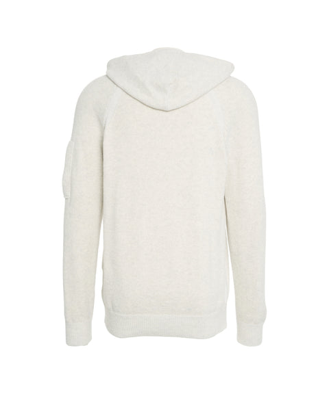 Strickhoodie mit Logopatch