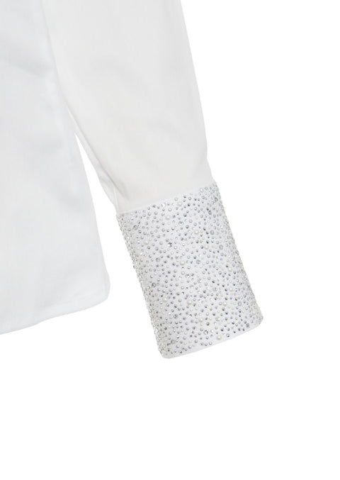 Bluse mit Strass-Applikation