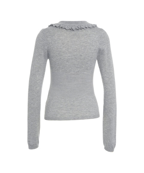 Maglia con colletto a balze 'Livo'