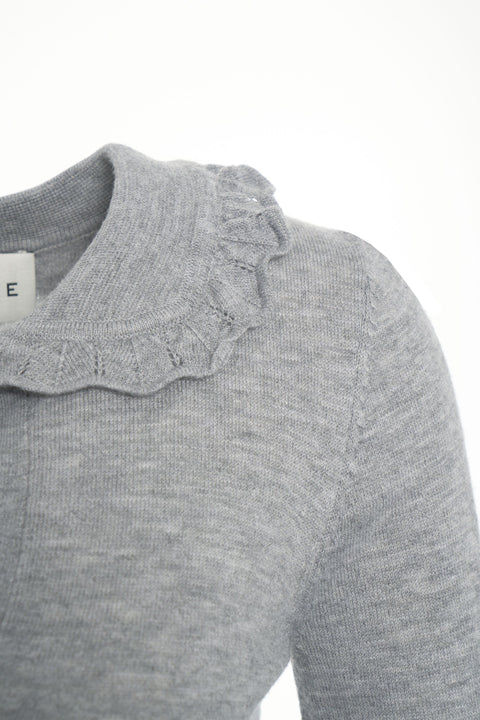 Maglia con colletto a balze 'Livo'