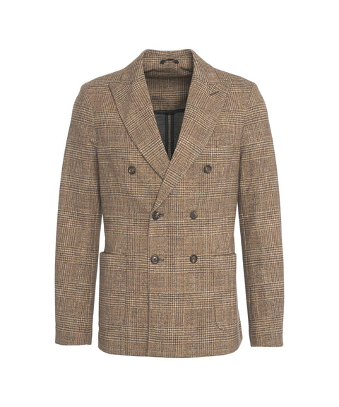 Blazer doppiopetto in glencheck