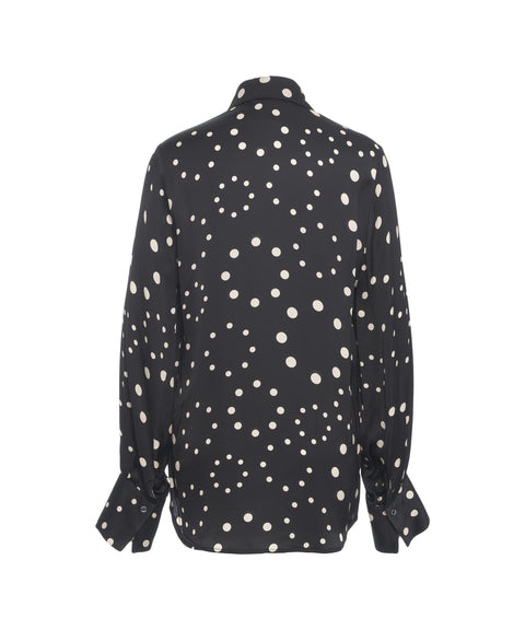 Bluse mit Schleifenkragen