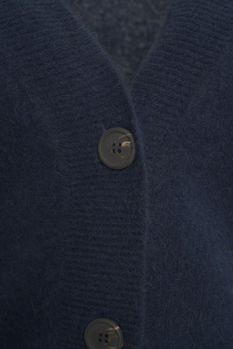 Cardigan in lana di procione