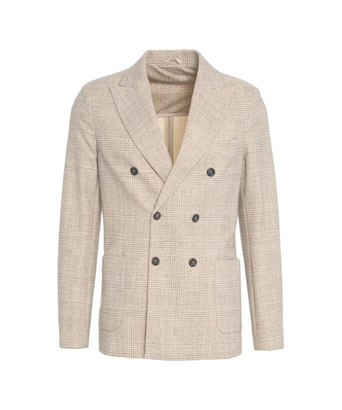 Blazer doppiopetto in glencheck