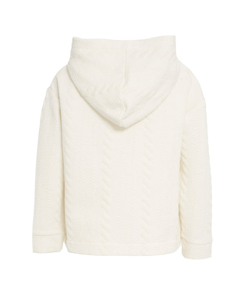 Felpa con cappuccio in maglia