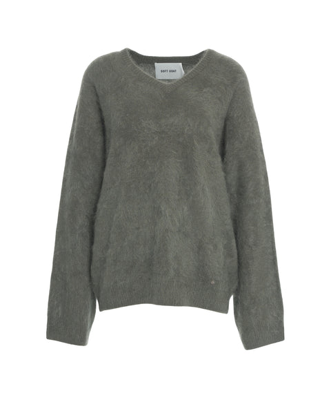Maglione in brushed cashmere