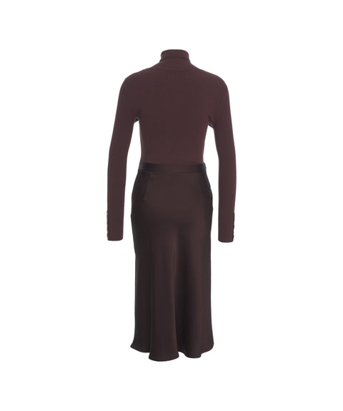 Midi dress con collo alto