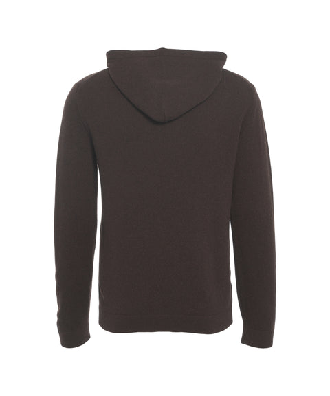 Maglione in cashmere con cappuccio