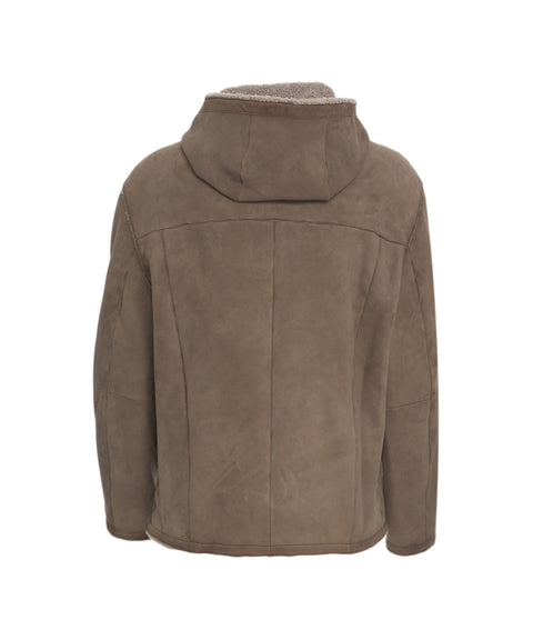 Kapuzenjacke aus Lammfell