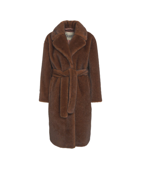 Cappotto in ecopelliccia