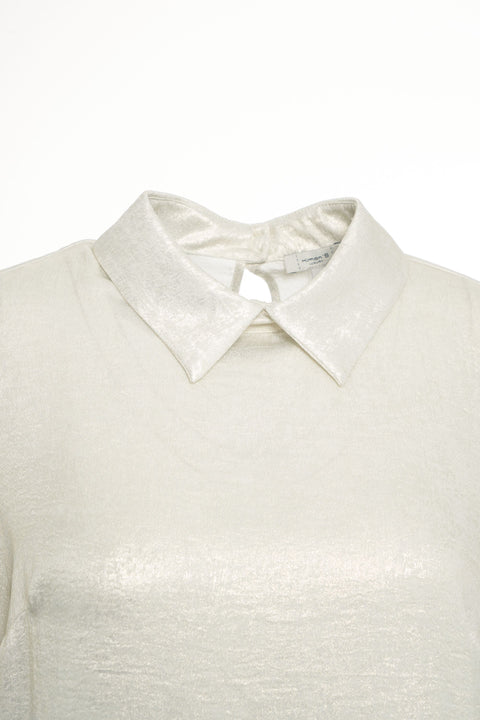 Bluse mit Glitzer-Finish