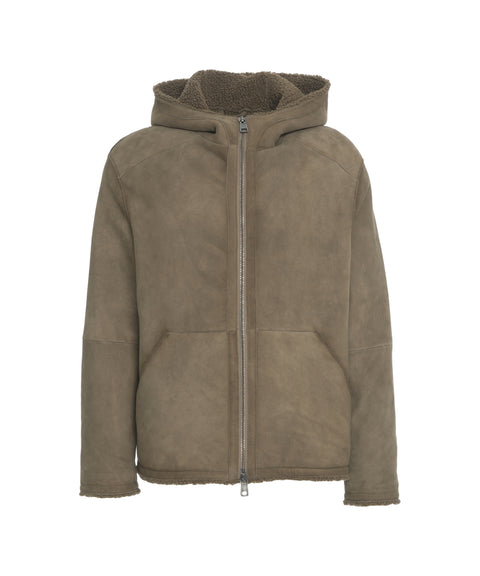 Kapuzenjacke aus Lammfell