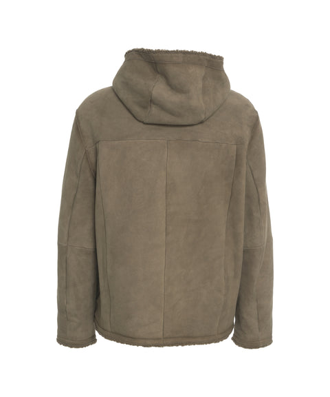 Kapuzenjacke aus Lammfell