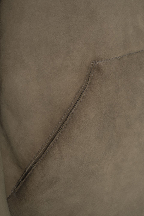 Kapuzenjacke aus Lammfell